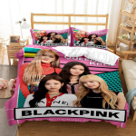 Kodu tekstiil Digitaaltr&uuml;kk Voodipesu K-Popi kombinatsioon Blackpink Kolmeosaline komplekt 135*200