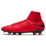 Nike Hypervenom Phelon 3 DF FG K&otilde;rge s&auml;&auml;rega Vastupidavad Kerged Jalgpallisaapad Meeste Jalgpallisaapad Punane Must 917764-616 44