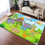 Dinosaurus 3D prinditud vaip Laste vaibad magamistuppa elutuppa libisemiskindel beebi roomamis m&auml;ngumatt Vaibad ja vaip poiste tuppa 80x120cm
