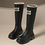 Platvormiga p&otilde;lvek&otilde;rgused lumesaapad naistele, k&otilde;rge kontsaga nahast kingad, talv 2025 trend, retro, gooti, Chelsea, jalutamiseks, paksu tallaga, naiste saapad 36 must