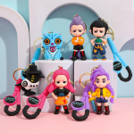 6 tk/komplekt KPOP deemonik&uuml;ttide v&otilde;tmehoidja, tiigrikujuline PVC-kujuke v&otilde;tmehoidja, armas Harajuku stiilis v&otilde;tmer&otilde;ngas lastele ja f&auml;nnidele kingituseks