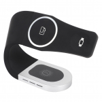 Wireless Charger Stand 4 in 1 15W Fast Charging Magnetic Phone Charging Bracket for Cell Phone Watch Headphone Black