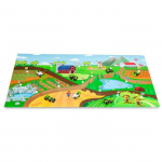 Tapis de jeu - MOLTO - Molt&oacute; Tapis de jeu ferme - 3 tracteurs - 12 panneaux - Multicolore sinine