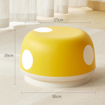 Mushroom Footstool Ottoman Cartoon Stable Portable under Desk Footrest Shoes Changing for Bedroom kollane