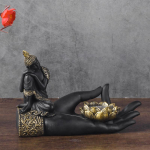 Buddha k&auml;e skulptuuriga vaigust k&uuml;&uuml;nlajalg, loominguline dekoratiivne k&uuml;&uuml;nlajalg kodu, magamistoa, elutoa ja kabineti jaoks