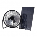 P&auml;ikesepaneel 8-tollise ventilaatoriga Harjadeta mootor 5,5W Pol&uuml;kristalliline P&auml;ikesek&uuml;ttes&uuml;steemiga Ventilaator V&auml;litingimustes Ventilatsioon Reguleeritav Tuulekiirus Kanala P&auml;ikesepaneeliga Ventilaator must