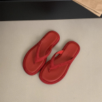 Moodsad Uued Naiste Suvised Rannaplatvormid Klipid Slip-On Moodsad Vabaaja Puhkuse sussid Klotsid Daamide Luksuslikud Sandaalid Madala Platvormiga Jalatsid 35 punane