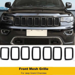 Black Car Front Grille ert Ring Trim For Jeep Grand Cherokee 17+ Accessories