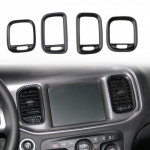 Carbon Fiber Air Vent Outlet AC Frame Cover Trim kit For Dodge Charger 2011-2014