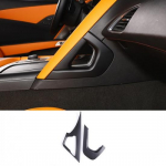 Matte Black Color Co-pilot center Grab Handle Cover Trim For Corvette C7 2014-19