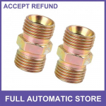 2 pcs M16x1.5mm to M16 x 1.5mm Car Straight Air Pipe Fitting Connector Adapter