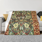 William Morris Hirve Viskepadi Diivan Fliis Soe Flanell Tekstiilmuster Tekid Voodipesuks Auto Diivan Voodikate 100X150CM valge