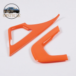ABS Carbon fiber For Chevrolet Corvette C7 2014-19 Car Center Control Handle Decorative Frame Cover Trim Sticker Car Accessories oranž