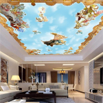 Tapeet Euroopa Ingel 3D Lagi Seinamaal Elutuba TV Taust Magamistuba 3D Lagi Tapeet 200 cm(W) x 140 cm(H)