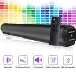 Juhtmevaba Bluetoothi ​​heliriba k&otilde;laris&uuml;steem Super Power Sound k&otilde;lar Juhtmega juhtmevaba ruumilise heli stereo kodukino teleprojektor Bluetooth audio must