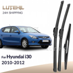 For Hyundai i30 FD 2010-2012 2011 Wiper Front & Rear Wiper Blades Windshield Windscreen Window Brushes 24 +18 +12 3PCS