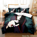 Anime Uchiha N-Naruto Uzumaki Punase Pilvega Voodipesukomplektid Kodune Tekk Tekikate Itachi Kodutekstiil Voodikomplekt Lastele Laste Kingitus EU Single(135*200cm)3pcs