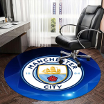 Manchester City, Jalgpallim&auml;rgi Toolimatt &Uuml;mar Vaip Kontorivaip, Masinpestav, Libisemiskindel, Sobib Elutubadesse, Magamistubadesse 120cm gray