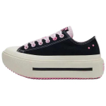 Converse Double Stack Low top Canvas Shoes Unisex Black Pink A19729C 37