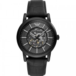 Emporio Armani Luigi Must Nahast Meeste Automaatne Kell AR60008 must