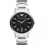 Emporio Armani Ajalooline Kollektsioon Must Roostevabast Terasest K&auml;ev&otilde;ru Meeste Kvarts AR11181 must