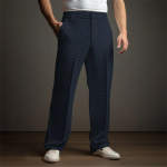 Meeste Slim Fit vabaaja p&uuml;ksid, &uuml;hev&auml;rvilised ja ruudulised, mitmes v&auml;rvitoonis (Valge, Must, Tumesinine, Beež) XXXL valge