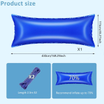 Kuum m&uuml;&uuml;k K&uuml;lmakindel Paks T&auml;ispuhutav Basseini Padi ja Kate Square Thick Small 115*230cm with Rope blue