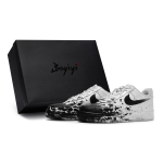 Nike Air Force 1 811 Manufacturing, Industrial Site, Special Shoe Box Low top Skateboard Shoes Men's White Black CW2288-111(Team80-S-BOX) 39 black