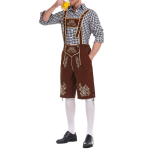 Meeste Baieri Oktoberfesti &uuml;likond - Ruuduline s&auml;rk ja traksip&uuml;ksid komplekt L brown