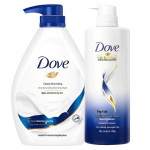 Dove Intensiivselt parandav &scaron;ampoon (700g) & S&uuml;gavniisutav kehapesu (1000g) M&auml;&auml;ra