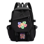 Kaasaskantav suur laste unisex KATSEYE tr&uuml;kitud seljakott &otilde;pilase kooli veekindel kott black