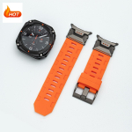 Metallist korpus+rihm Samsung Galaxy Watch Ultra 2025 jaoks Silikoonist spordik&auml;ev&otilde;ru Galaxy Watch7 Ultra 47mm jaoks Metallist kaitse&uuml;mbris Galaxy 7 Ultra 47mm