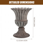 2 tk Kalmistu vaas Raudne m&auml;lestuslillehoidja Stabiilne alus Kalmistu lillepott V&auml;listingimustes kaunistus Vaasist istutusmasin tumehall v&auml;rv