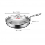 Mittenakleepuvad kaanega praepannid K&ouml;&ouml;gi titaanist vasaraga sepistatud pann Mittenakleepuv omletipann Kriimustuskindel toiduvalmistamise praepann