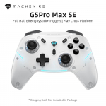 MACHENIKE G5Pro Max SE M&auml;ngukontroller Laadimisdokiga Valikulised Halli Efektiga Pulgad P&auml;&auml;stikud RGB Valgustus Traadita M&auml;ngupult valge