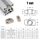 50/30/20 tk M3 M4 M5 M6 T-muter T Laevakujuline Liugmuter Haamer 20 30 40 Seeria Alumiiniumprofiili Ekstrusioonipesa J&auml;lg 20 series M3 50pcs