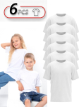 6 &uuml;hev&auml;rvilist baas unisex laste t-s&auml;rki, suvi 6414-001-pak6 HC 98 valge