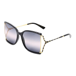 Gucci Plastik Must ja Kuldne Ovaalsed P&auml;ikeseprillid Naiste p&auml;ikeseprillid GG0592S-002 Dust Bag+Eyeglass Case (Random Color),Black Gold