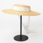 Lai&auml;&auml;reline Boater M&uuml;ts 10cm 15cm &Auml;&auml;reriba Kootud M&uuml;ts Lame Naiste Suvine Kentucky Derby Valge Must Paelaga P&auml;ikesem&uuml;ts Rannikukork