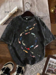 Buff Mona Lisa Lihas Meem K&auml;rbitud &Uuml;le suurusega Graafiline T-s&auml;rk Meeste L&uuml;hikeste Varrukatega Puuvillane T-s&auml;rk Lahtine Kunst Paroodia J&otilde;usaali Pullover S