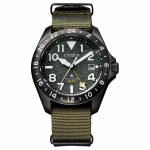 CITIZEN PROMASTER seeria 200 meetrit veekindel kuup&auml;evan&auml;itaja valgustus Kvarts nailonrihm 38,6 mm meeste k&auml;ekell roheline sihverplaat BJ7155-05X sinine