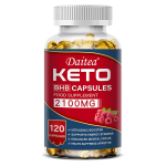 Keto BHB Toidulisand, Vaarika&auml;&auml;dika pulbriga, Naatrium, 120 pehmet kapslit pudelis 120 Capsules red