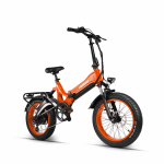 MIHOGO-NX 20 kokkupandav elektriline jalgratas linnas&otilde;iduks omadused, 750W, Maksimaalne s&otilde;iduulatus 60 kilomeetrit, Maksimaalne kandev&otilde;ime 120 kilogrammi. oranž