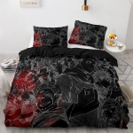 Anime Jujutsu Kaisen Satoru Gojo Voodipesukomplekt Poistele T&uuml;drukutele &Uuml;heinimese Kuninganna Suurus Tekikate Padjap&uuml;&uuml;r Voodi Lastele T&auml;iskasvanutele Kodutekstiil EU single(135x200cm)