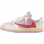 Travis Scott x Air Jordan 1 Retro Low OG PS Sail Tropical Pink Laste tossud Tropical-Pink-Shy-Pink-Muslin IQ7605-101 29.5