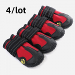 Veekindlad Koerasaapad Soojad Lumised 4tk/komplekt Lemmiklooma Koerasaapad Helkuriga Vihma Lemmikloomade Saapad Libisemisvastased Sokid Jalan&otilde;ud Keskmisele Suurele Koerale (red,width4cm5-7.5kg)
