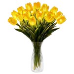 15 tk LED-valgustusega kunstlilled Tulp-lamp vaasiga T&otilde;elise puudutusega tulbid Kunstlillevalgustid Romantiline tulbivalgusti kollane