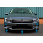 3 tk l&auml;ikiv esipamperi splitteri huul VW Passat B8 B8.5 TDI TSI 2014-2021 sedaanile ja universaalile Spoiler Difuusor Aerokomplektid Kerekomplekt B8 Pre-facelift