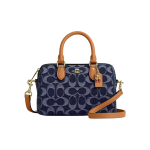 Coach Rowan 18 Br&auml;nditr&uuml;kiga Eemaldatava &Otilde;larihmaga Kangast Boston Koti Naiste K&auml;ekotid Denim-Sinine CY742-IMXIA Basic Set (Bag+Dust Bag) blue