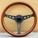 14-tolline JDM Heritage INDY puidust stiilis rool Universaalne klassikaline tuning-spordirool Honda VW BMW jaoks must